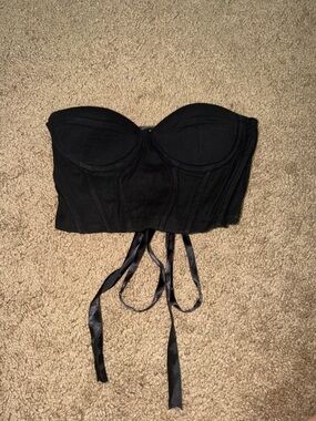 Princess Polly Black Corset Style Top